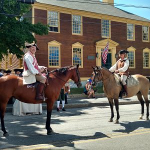 Fendler & Jan, Independance Day re-enactment, Exeter NH. Horse lease.