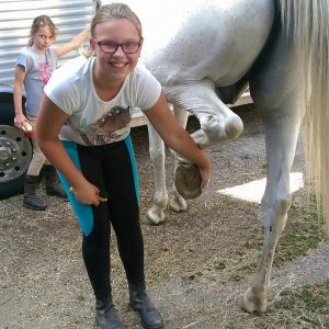 How to pickout a hoof at Horseback Riding Camp, Fremont NH
