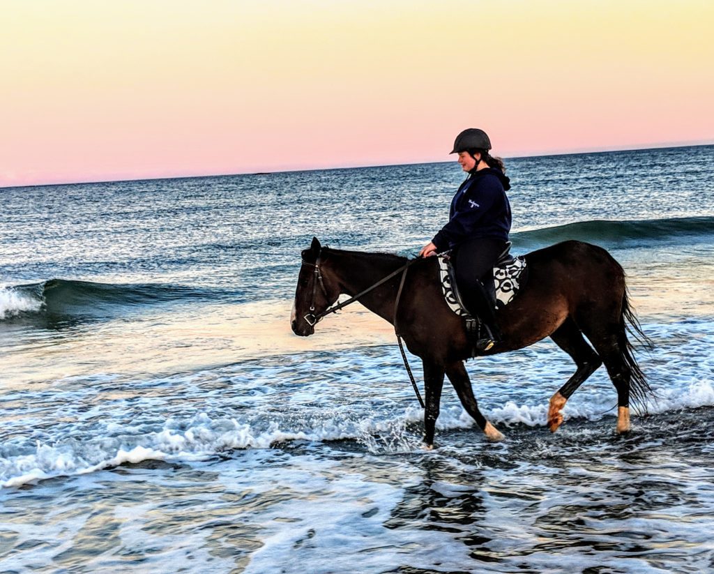 Jackie & student, Hampton Beach, NH