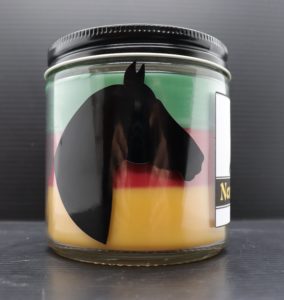 Candle, black horse profile