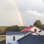 rainbow over historic North Road farm